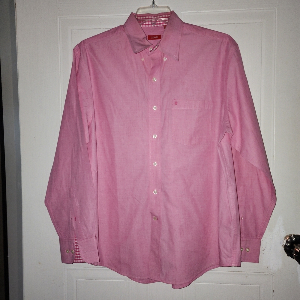 Izod Men's Light Pink Button Down Shirt